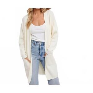 NEW BLUIVY batwing sleeve open cardigan in cream